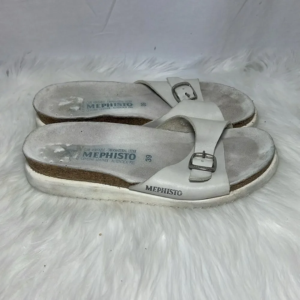 Mephisto White Slides‎ Sz 39/ US 9
